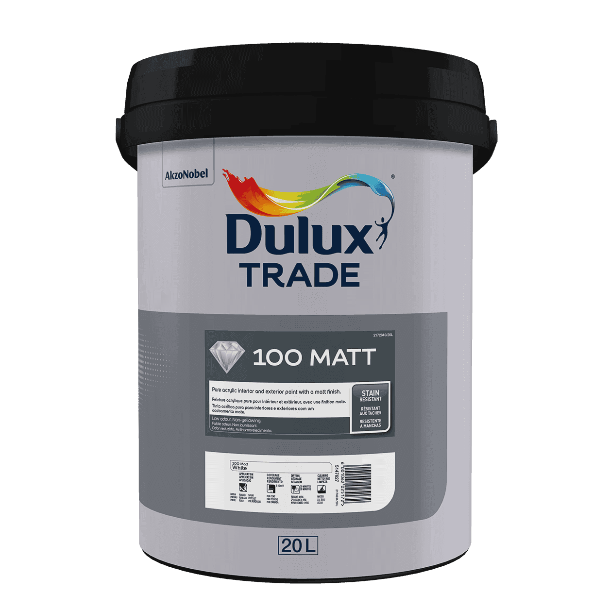 An image of Dulux Trade 100 Matt